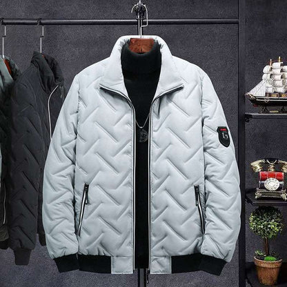 Compressed Cotton Stand Collar Men's Cotton-padded Coat Winter Coat Short Clothes Korean Style Trendy Cotton Clothing Workwear Winter Cotton-padded Jacket