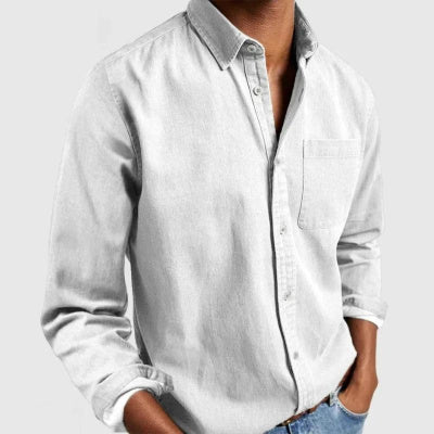 2024 Men's Shirt New Long Sleeve Lapel