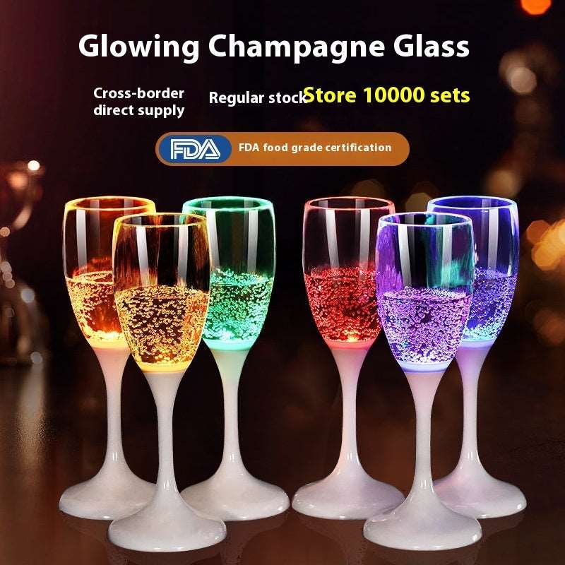 Led Cup Bright Atmosphere In Water Champagne Glass Christmas Wine Glass