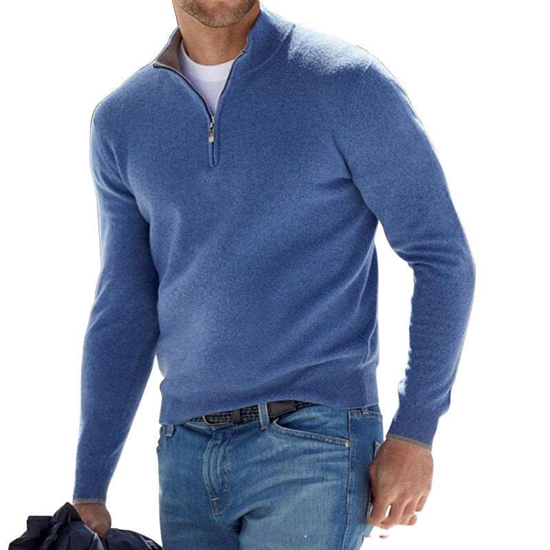 European And American Long-sleeved Bottoming Shirt Autumn And Winter Men's Cardigan