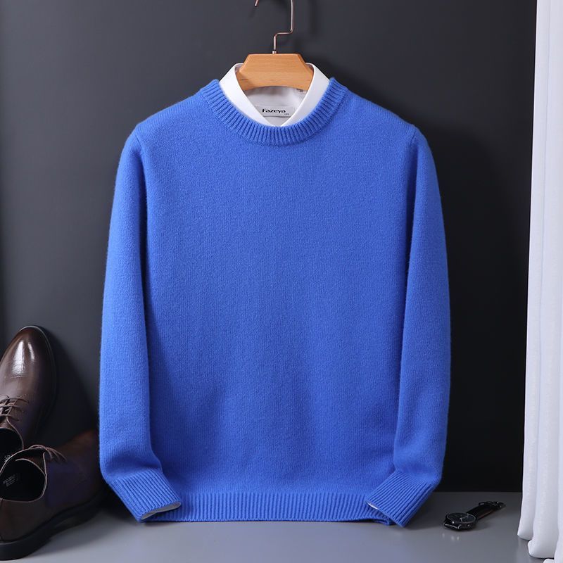 Round Neck Sweater Men's Loose Oversized Knit Bottoming Shirt