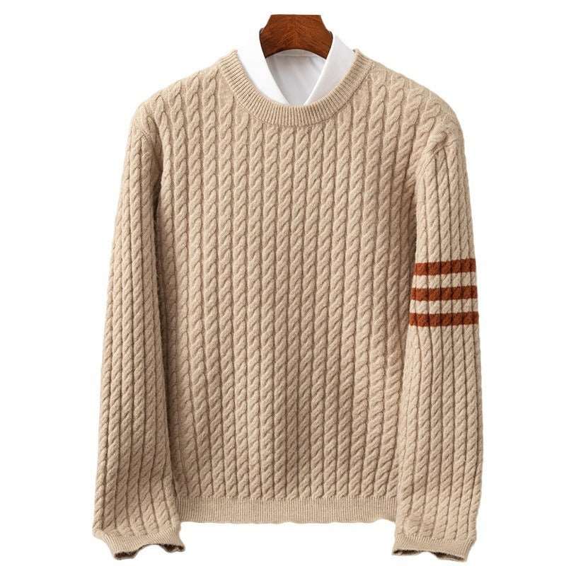 Knitwear Men's Round Neck Loose Thick Twist