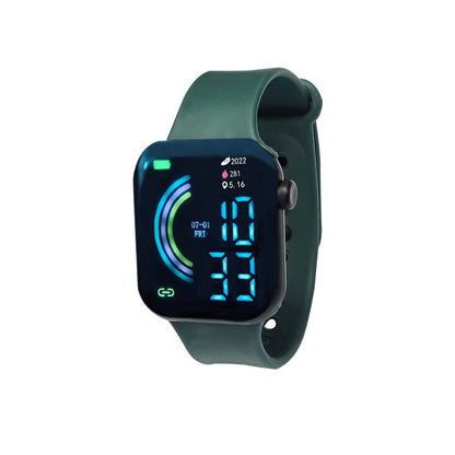 Square Large Screen Student Couple Sports Led Watch