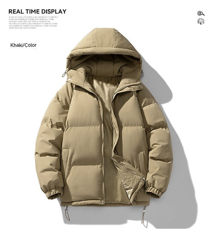 Men's Hoodie Padded Coat Thickened Cotton-padded Clothes Loose Casual Cotton-padded Jacket