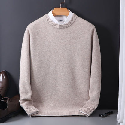 Round Neck Sweater Men's Loose Oversized Knit Bottoming Shirt