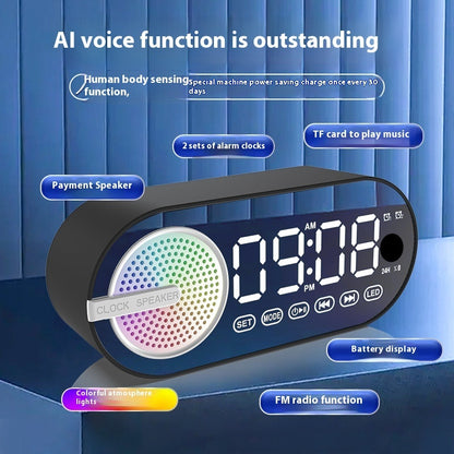 Smart Energy-saving Bluetooth Audio Desktop Portable Alarm Clock